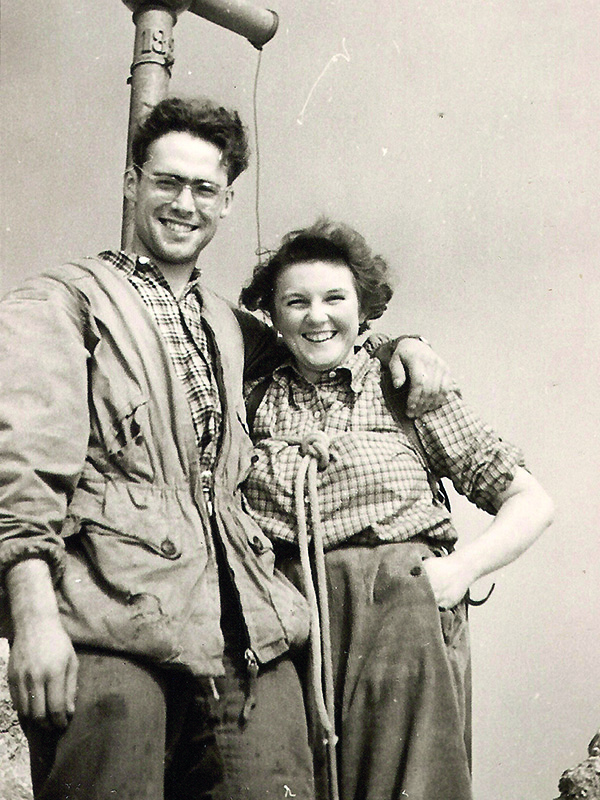Fanny und Hermann nach Knopftörlgrat 1951