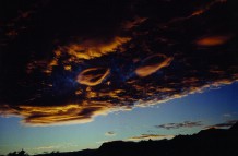Abendhimmel über dem patagonischen Inlandeis
