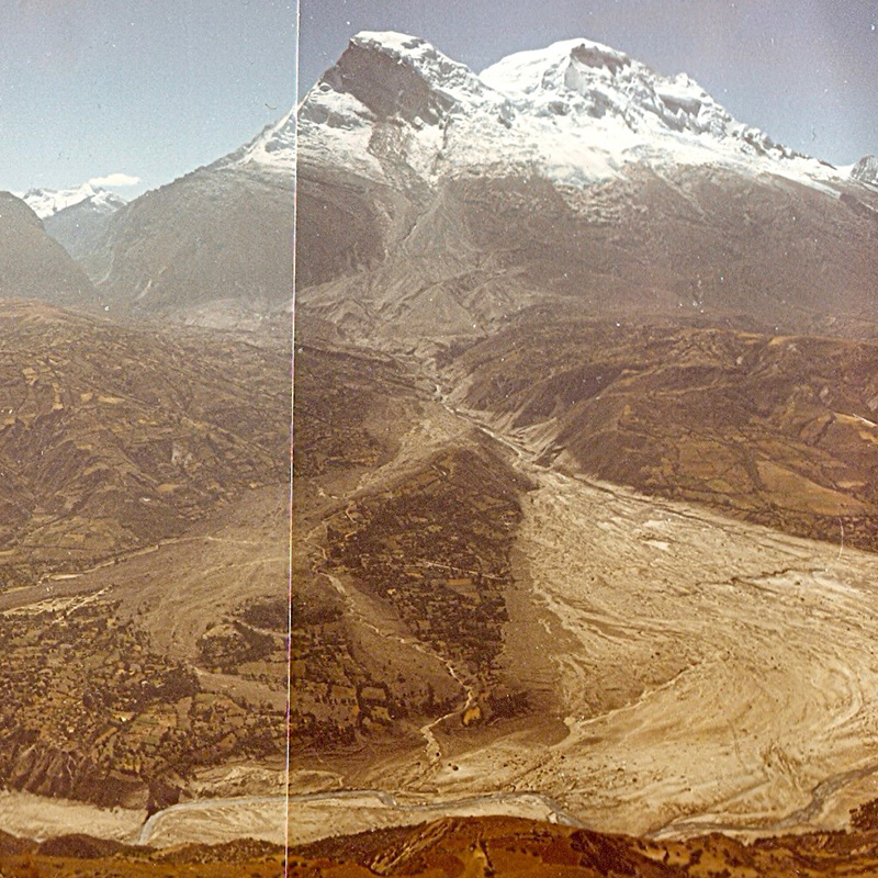 Huascaran Lawine über YUNGAY Mai 1970